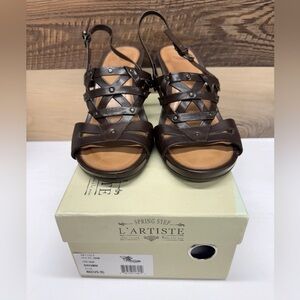 Spring Step L’artiste Sandals Size 9US Brown Ellie